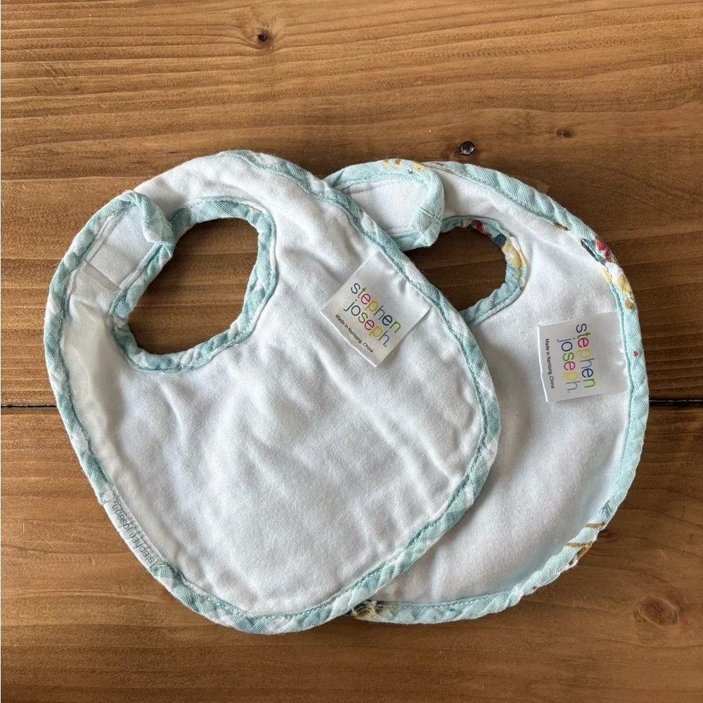Blue Western Print Stephen Joseph Baby Bib Set